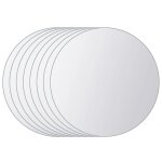 Vidaxl carreau de miroir 8 pcs rond verre