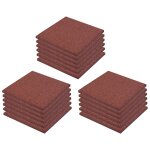 Vidaxl carreaux de protection antichoc 18pc caoutchouc 50x50x3cm rouge Vidaxl carreaux de protection antichoc 18pc caoutchouc 50x50x3cm rouge