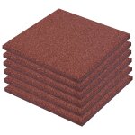 Vidaxl carreaux de protection antichoc 6pcs caoutchouc 50x50x3cm rouge Vidaxl carreaux de protection antichoc 6pcs caoutchouc 50x50x3cm rouge