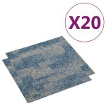 Vidaxl carreaux de tapis de sol 20 pcs 5 m bleu clair