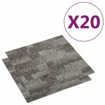 Vidaxl carreaux de tapis de sol 20 pcs 5 m gris