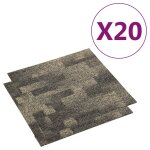 Vidaxl carreaux de tapis de sol 20 pcs 5 m gris et beige
