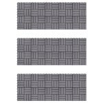 Vidaxl carreaux de terrasse 30pcs d�lavage gris 30x30 cm acacia solide