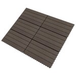 Vidaxl carreaux de terrasse 6 pcs wpc 60x30 cm 1, 08 m marron fonc