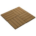 Vidaxl carreau de terrasse en relief 11 pcs wpc 30 x 30 cm 1 m