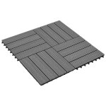 Vidaxl carreaux de terrasse wpc 30x30 cm 11 pcs 1 m2 gris
