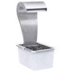 Vidaxl cascade de jardin argent� 52, 4x34, 2x82 cm acier inoxydable