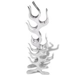 Vidaxl casier à 9 bouteilles en forme de flamme aluminium argenté Vidaxl casier à 9 bouteilles en forme de flamme aluminium argenté