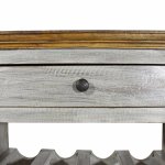 Vidaxl casier  bouteilles bois massif de rcupration 55 x 23 x 85 cm