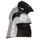Vidaxl casque de chevalier m�di�val antique pour gn argent� acier