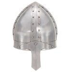 Vidaxl casque de chevalier m�di�val antique pour gn argent� acier