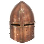 Vidaxl casque de chevalier mdival antique pour gn cuivre acier