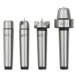 Vidaxl centres de tour  bois 4 pcs mt2 acier
