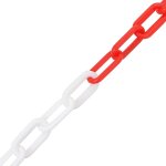 Vidaxl cha�ne d'avertissement rouge et blanc 100 m �4 mm plastique