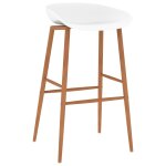 Vidaxl chaises de bar 2 pcs blanc
