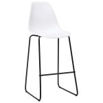 Vidaxl tabourets de bar 2 pcs blanc plastique
