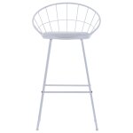 Vidaxl chaises de bar 2 pcs blanc similicuir