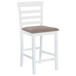 Vidaxl chaises de bar 2 pcs blanc tissu
