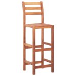 Vidaxl chaises de bar 2 pcs bois d'acacia solide
