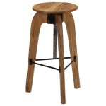 Vidaxl chaises de bar 2 pcs bois d'acacia solide