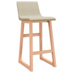 Vidaxl tabourets de bar 2 pcs cr�me tissu