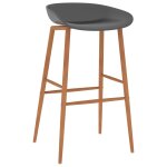 Vidaxl chaises de bar 2 pcs gris Vidaxl chaises de bar 2 pcs gris