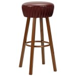 Vidaxl chaises de bar 2 pcs marron similicuir