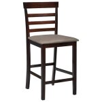 Vidaxl chaises de bar 2 pcs marron tissu