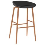 Vidaxl chaises de bar 2 pcs noir