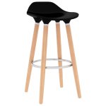 Vidaxl tabourets de bar 2 pcs noir