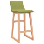 Vidaxl tabourets de bar 2 pcs vert tissu
