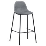 Vidaxl chaises de bar 4 pcs gris clair tissu
