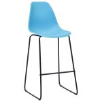 Vidaxl chaises de bar 6 pcs bleu plastique Vidaxl chaises de bar 6 pcs bleu plastique