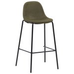Vidaxl chaises de bar 6 pcs marron tissu