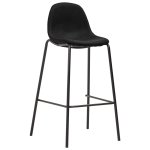 Vidaxl chaises de bar 6 pcs noir tissu