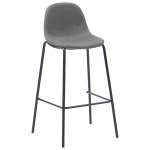 Vidaxl chaises de bar 6 pcs taupe tissu
