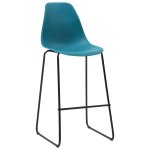 Vidaxl chaises de bar 6 pcs turquoise plastique Vidaxl chaises de bar 6 pcs turquoise plastique