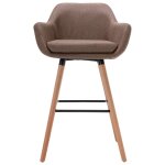 Vidaxl chaise de bar avec accoudoir taupe tissu Vidaxl chaise de bar avec accoudoir taupe tissu