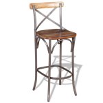 Vidaxl tabouret de bar bois de rcupration massif