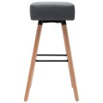 Vidaxl chaise de bar gris clair tissu