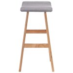 Vidaxl chaise de bar gris clair tissu