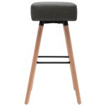 Vidaxl chaise de bar gris fonc tissu