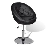 Vidaxl chaise de bar noir similicuir