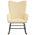 Vidaxl chaise  bascule blanc crme velours