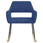 Vidaxl chaise  bascule bleu tissu