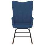 Vidaxl chaise  bascule bleu tissu