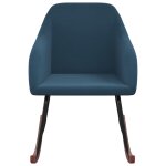 Vidaxl chaise  bascule bleu velours