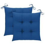 Vidaxl chaise à bascule avec coussin bleu bois de teck solide Vidaxl chaise à bascule avec coussin bleu bois de teck solide