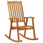Vidaxl chaise  bascule avec coussins bois d'acacia massif