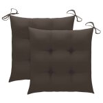 Vidaxl chaise � bascule avec coussin taupe bois de teck solide